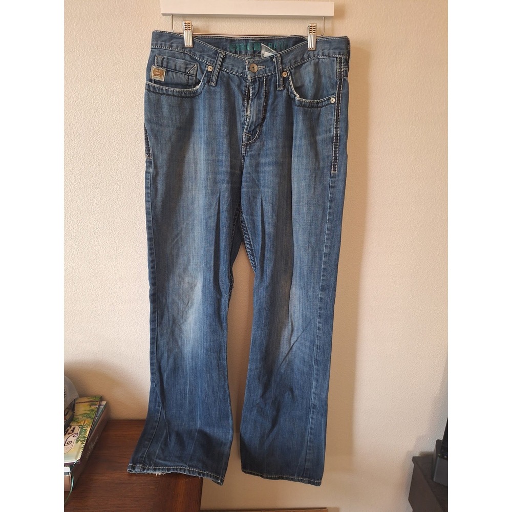 Cinch Grant Mens Medium Wash Relaxed Bootcut Jeans MB74337001 33x34